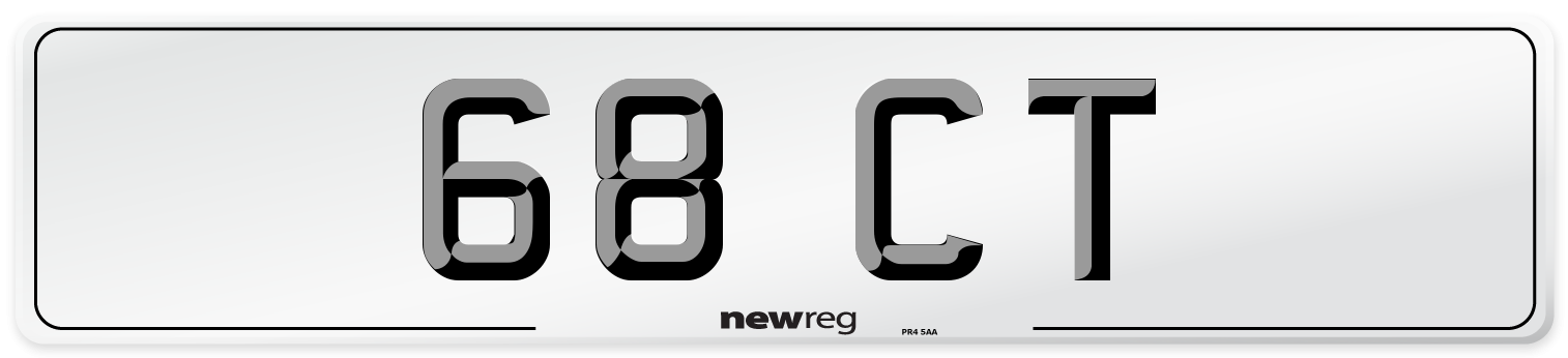 68 CT Number Plate from New Reg